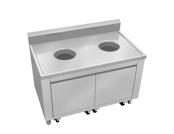 雙孔收餐櫃連車